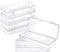 6 Pack Small Plastic Storage Containers with Hinged Lids, Rectangle Clear Plastic Boxes for Beads, Jewelry, Game Pieces and Crafts Items (6.1 x 2....