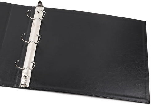 3 Ring Check Binder for 3-On-A-Page Compact Voucher Checks with Side-Tear (Black) Holds 250 checks, Perfect for End-Stub Deskbook, 9 1/4 x 9"...