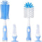 Multifunctional Cleaning Brush, Baby Bottle Brush, Bottle Brush Cleaner (Rotate The suction cup to obtain The small bristle brushes) Set Z, Blue, ...