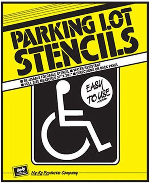 Hy-Ko Products PLS-10 Handicap Parking Lot Stencil 32.5" x 25" White...