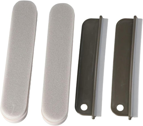 2 In1 Silicone Scraper, Multi-Function Glass Wiper Soap Cleaner Squeegee Mirror Bathroom Wall Cleaning Brush Removable(2pcs)...
