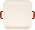 Heiss® Energy-Efficient Cast Aluminum Mini Square Grill Pan for Serving, 10 Ounce, 6" x 6", Red/White...