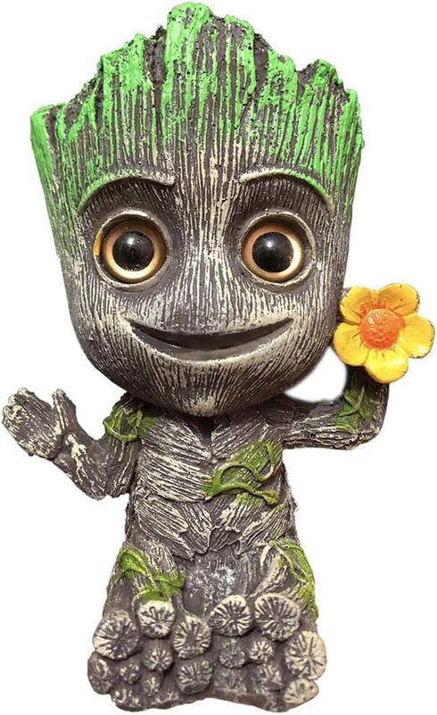 Aquarium Groot Air Bubbler Decorations - Oxygen Pump Resin Crafts for Aquarium Fish Tank Decorations,with Air Bubbler Stone for Aquarium...