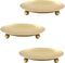 3Pcs Iron Plate Candle Holder Set,4.33 Inch Decorative Pedestal Candle Stands for Home & Wedding & Birthdays Parties (Gold)...