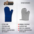 Gorilla Grip Heat and Slip Resistant Silicone Oven Mitts Set, Soft Cotton Lining, Waterproof, BPA-Free, Long Flexible Thick Gloves for Cooking, BB...
