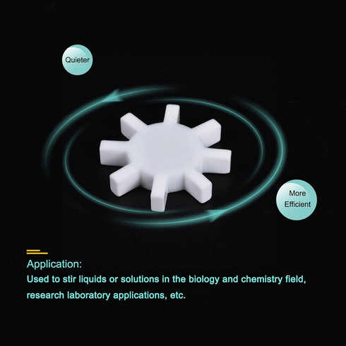 MECCANIXITY Magnetic Stirrer Mixer Stir Bar Rod 39mm(1.54") Gear Shape Coating Magnet White for Laboratory...