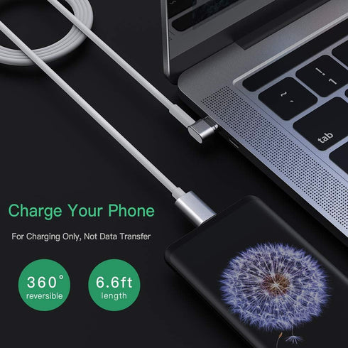 Elecjet Magnetic USB C to C Charging Cable for MacBook Pro Air, iPad Pro, 87W PD Fast Charger for iPhone 15 Pro Max, Samsung Galaxy S23 Ultra, Pix...