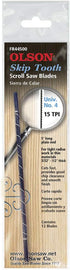 OLSON SAW FR44500 Skip Tooth 5-Inch x 0.015-Inch 15 TPI Scroll Saw Blade...