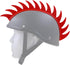 Punk Rubber Mohawk Warhawk Wig Accessory Stick On Helmet for Ski Skate Bike Biker Bicycle Scooter Motorcycle Helmet (Sharkfin - Red)...