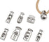PandaHall 64pcs 8 Styls Metal Alloy Spring Fastener Cord Lock Toggle Stopper Toggle Stopper for Drawstrings...