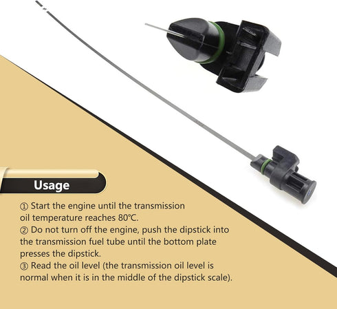 1 PC Car Engine Oil Dipstick, Waterproof Metal Vehicle Engine Measuring Tool, Universal Automotive Transmission Dipstick Replacement for Truck SUV...