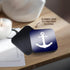 3dRose cst_165798_2 Navy Blue and White Nautical Anchor Design-Soft Coasters, Set of 8...