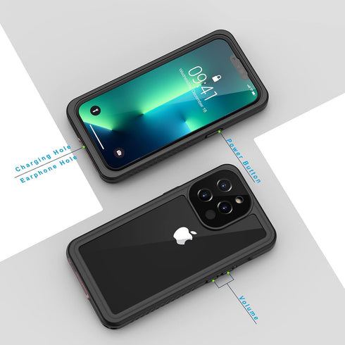 Lanhiem for iPhone 13 Pro Case, IP68 Waterproof Dustproof Shockproof Cases with Built-in Screen Protector, Full Body Protective Front and Back Cov...