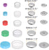 HARFINGTON 100 Sets Self Cover Button Kit 5 Size 0.6" 0.75" 0.9" 1.1" 1.5" with Wire Backs Aluminum Buttons to Cover Fabric Covered Buttons Maker ...