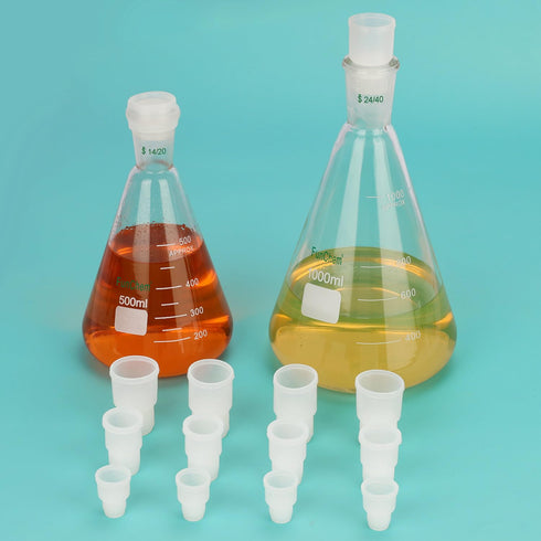 Silicone Lab Stopper, 24# Leak-Proof Lab Stopper for Labware with 24/40 Outer Joint, Versatile Laboratory Supplies, 10pcs in Total...