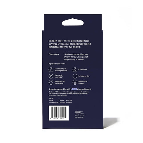 Curology Emergency Spot Pimple Patches for Face, Hydrocolloid Pimple Patches Fast-Acting Support, Spot Concealing and Oil Absorbing, 40 Count...