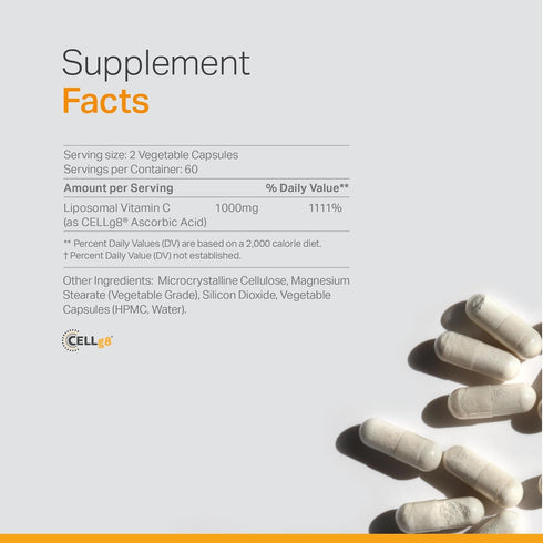 Liposomal Vitamin C Supplement - Enhanced Immunity Support, Antioxidant Rich, Optimal Absorption & Bioavailability, Ascorbic Acid Power, Non-GMO, ...