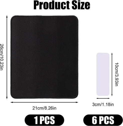 Sewing Machine Foot Pedal Pad 10.23 x 8.26 Inch, with 6pcs Adhesive Fasteners Black Sewing Machine Foot Mat Anti-Slip Rubber Sewing Machine Floor ...