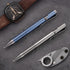 Cool Hand 4.8'' Titanium Alloy Bolt Action Pen, Ballpoint Ink Refillable, Stainless Steel Pocket Clip EDC Business Collection Stylus, with 3 Free ...