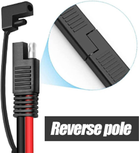 10AWG SAE DC Power Automotive Connector Cable Y Splitter 1 to 2 SAE Extension Cable, Fit for Suitable for Solar Battery Connection and Transfer -4...