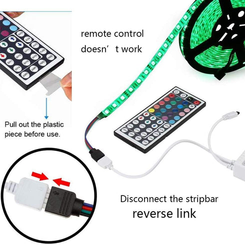 LED Light Remote Controller IR Receiver Led Light Adapter Connector Set DC 12V 2A Power Supply Plug Adapter for 5050 2835 3528 Strip Lights...