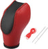 X AUTOHAUX 1set Car Faux Leather Gear Shift Knob Cover for Ford Focus Escape Fusion Fiesta Transit Van Black Red...