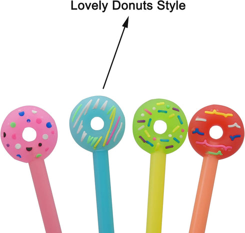Maydahui 28PCS Donuts Gel Pen Cute Kawaii Pens Black Ink for Students Office Supplies Party...