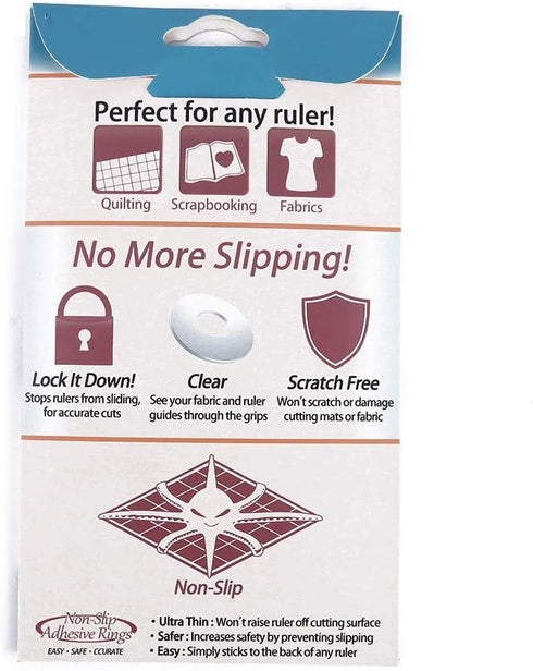 YaDu 60 Pieces Non-slip Adhesive Grip for Quilting Template Quilting Ruler -30 Large & 30 Small...