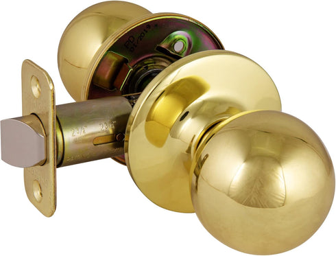 Design House 782912 Ball Passage Hall and Closet Door Knob, Polished Brass...