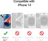 JETech Full Coverage Screen Protector for iPhone 14 6.1-Inch with Camera Lens Protector, Tempered Glass Film, HD Clear, 2-Pack Each......