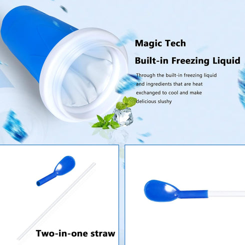 Slushy Cup, TIK TOK Slushie Maker Cup Frozen Magic Squeeze Cup, Ice Cream Maker Cup, Cool Stuff Trending Tiktok Items Homemade DIY Cool Gadgets wi...