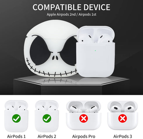 Compatible with Apple Airpods 2nd / 1st Generation Case Cover with Cleaner Kit and Cute Panda Keychain, 3D Luminous Airpod Case Funny Anime Cool S...