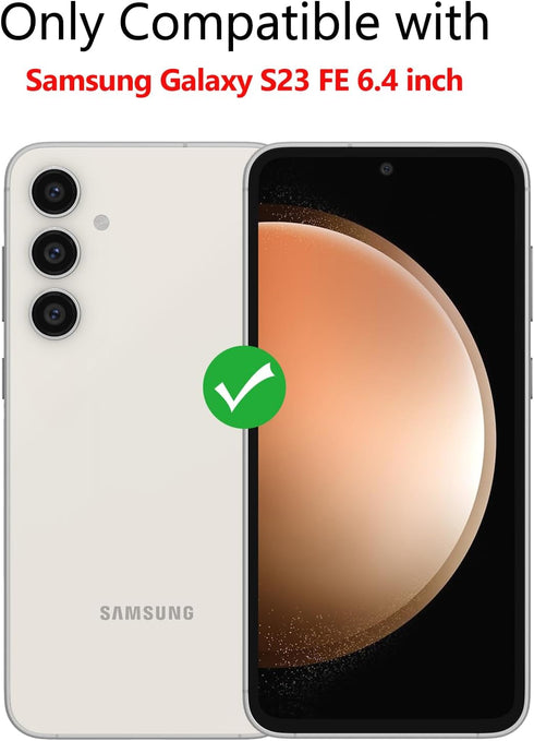 bersem [2+2 Pack Privacy Screen Protector for Samsung Galaxy S23 FE, 6.4 Inch with Tempered Glass Camera Lens Protector, Anti-Spy Flexible TPU Fil...