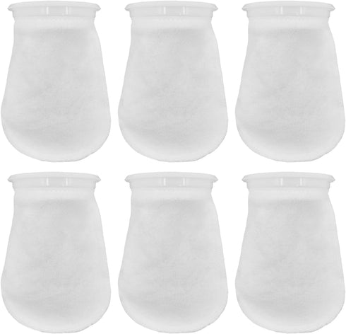6Pcs 4 Inch Ring Filter Socks 200 Micron, Aquarium Felt Socks, Aquarium Filter Bags for Freshwater Saltwater Aquariums Fish Tank, Sump Filter Sock...