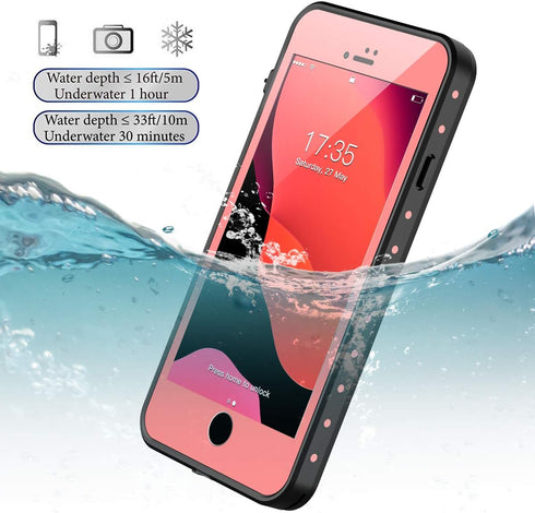 iPhone SE 2020 Case .iPhone 7/8/ SE 2020 Waterproof Case IP68 Underwater Full Body Protection with Built-in Screen Protector Shockproof Case for i...