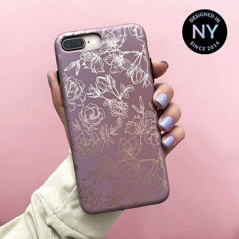 Velvet Caviar compatible with Samsung Galaxy Note 9 Case Floral for Women & Girls - Cute Protective Phone Cases (Purple Rose Gold Flowers)...