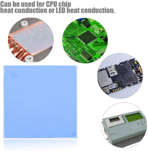 CPU Thermal Pad, 100mm x 100mm x 3mm CPU Chip Heatsink Cooling Thermal Conductive Silicone Pad for CPU Chip Heat Conduction LED Heat Conduction...