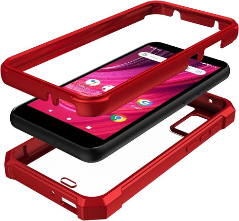 for BLU Studio Mini case, with Tempered Glass Screen Protector Full-Body Soft TPU Bumper Shockproof Silicone Protective Phone Cover Case for BLU S...