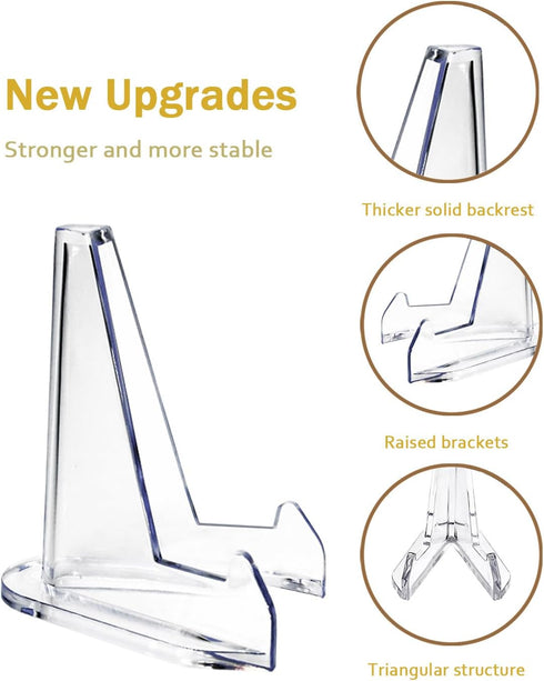 30 Packs card stands for sports cards, Clear Acrylic Easel Stands 2.68 Inch Coin Display Stand for Baseball Card Trading Cards Medals Pockets Watc...