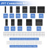 Mesee 620 Pieces Dupont Crimp Pin Connector Assortment Kit 2.54mm Pitch JST SM 1 2 3 4 5 6 Pin Single/Double Row Housing Socket Dupont Male Female...