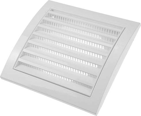 Vent Systems 4'' Inch White Pack of 2 Air Vent Cover Dryer Vents and Bathroom Exhaust Vents Pipe, Black Louvered Dryer Vent Cover Keeps Out Insect...