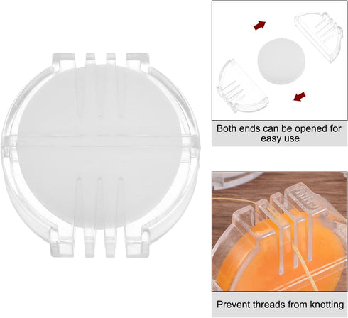4pcs Beeswax Thread Conditioners Thread Wax Block with Plastic Box for Quilting Sewing, Embroidery Wax Sewing Supplies, White...