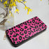 WIRESTER PU Leather Clutch Purse Card Holder Wallet, Zip Around Long Wallet for Women - Black Hot Pink Leopard...