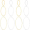OLYCRAFT 240pcs Open Bezel Pendant Charm Hollow Frame Pendant Blanks Oval Earring Charms Oval Brass Rings Open Bezel for Earrings Making DIY Jewel...