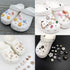 100pcs Plastic Button Black Buckle Charm Backs DIY Shoe Charm Accessories for Flat Shoe and Wristband Charms Back Ornaments 10 * 12mm Black Round ...