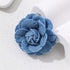 Fashion Denim Camellia Flower Lapel Brooch Pin for Women Girls Fabric Floral Bouquet Corsage Pins Clip Sweater Coat Dress Suit Backpack Brooches P...
