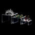 6-Pack Clear Acrylic Display Risers, Showcase Shelf for Figures, Cupcakes and Jewelry Display Stands, 3 Large Size - 3'' x 4'' x 5''...