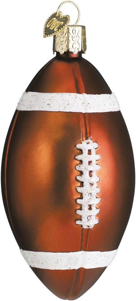 Old World Christmas 2020 Christmas Ornament Football Glass Blown Ornament for Christmas Tree...