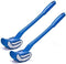 Toilet Brush Bowl Brush - Scratch-Free Curved Good Grip Easy to Use Deep Cleaning No Scratching, Anti-Splashing Easy to Store (2pc Blue)...