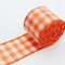 Pumpkin Orange and White Gingham Buffalo Plaid Ribbon? Autumn Thanksgiving Wired Edge Ribbon Halloween Christmas Wrapping Ribbon Wired Craft Decor...
